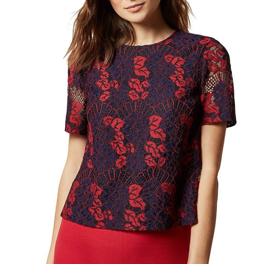Ted Baker Thalia Bow Back Lace Top